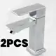 2 Unidades Banheiro Inox Monocomando Moderna Abs Luxo 1/4 De Volta Cromo Premium Torneira Banheiro I em oferta