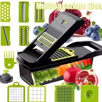 Imagem da promoção Profissional Multiuso Cozinha Slicer Aço Inox 16 em 1 Fatiador Cortador Ralador De Legumes Verduras