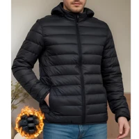 Imagem da promoção Jaqueta Masculina Sarja Forrada Frio Inverno Sarja Com Pelo Capuz Removível Peluciada Frio Top Inver