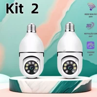 Imagem da promoção Kit 2 Câmeras de segurança a Prova D'água sem fio gira 360 com app Yousee full HD visão notturna