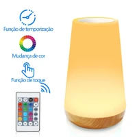 Imagem da promoção Luz de cabeceira Luminária de mesa moderna Lâmpada Touch com tempo de ajuste de controle remoto Luz