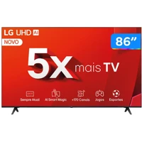 Imagem da promoção Smart TV 86" 4K LG Ultra HD 86UT8050 com Processador a5 Ger7 AI, Alexa/Chromecast integrado, Otimiza