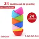 OFERTA Forminhas Multicolorida 24 ou 12Uns Forma Redonda 6.5cm Silicone Ou 5cm Brigadeiro Tortinha B em oferta