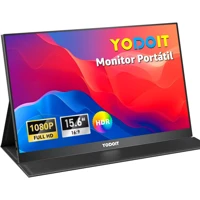 Imagem da promoção Yodoit Monitor Portátil 15,6" 1080P 100% SRGB FHD Tela com Porta USB Tipo C HDMI com Capa Inteligent