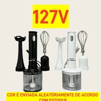 Imagem da promoção Kit Mixer Triturador 3 em 1 Elétrico Bate Alimentos 127V Ou 220V Processador 200W Inmetro Startools