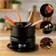 Kit Aparelho de Fondue 12 Peças Preto Chocolate e Queijo 6 Pessoas em oferta
