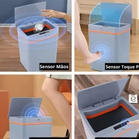 Imagem da promoção Lixeira Com Sensor Automático Inteligente 15 Litros Abre Fácil Toque Aproximação MEGGAFLEX