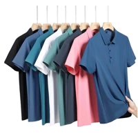 Imagem da promoção Polo masculina manga curta sem costura importada alto padrão Seda gelada