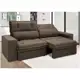Sofá 3 Lugares Retrátil Reclinável Suede Palatino Linoforte em oferta