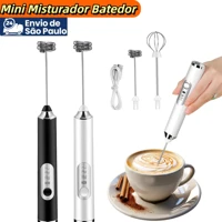 Imagem da promoção Batedor Misturador Mixer Elétrico para Bebidas Leite Café Clara de Ovos 2 em 1 Utensílios de Cozinha