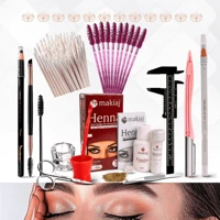 Imagem da promoção Kit Sobrancelha Henna makiaj + Palito Henna + Navalha + Paquímetro + Tesoura + Pincel + Dappen + Láp