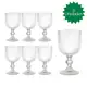 Jogo 6 Taça Diamante Copo Vidro Transparente Graffiato 400ml em oferta