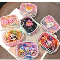Imagem da promoção KIT 6*120 Unidades Pacote Colorido Pequeno Elasticos Silicone Grosso De Cabelo Descartáveis Meninas