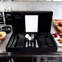 Imagem da promoção Jogo De Talheres Faqueiro Euro Com 24 Peças Completo De Aço Inox Designer Lindo E Elegante Original