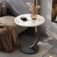 Imagem da promoção Mesa De Apoio Lateral Estilo Industrial Em MDF e Ferro Redondo Para Canto