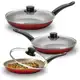 Kit 3 Frigideiras Antiaderente Com Tampa de Vidro Assadeiras Francesas em oferta