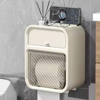 Imagem da promoção Caixa Porta Papel Higiênico Dispenser Organizador Banheiro Com Suporte Celular