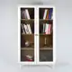 Estante Para Livros Ditália 2 Portas Vidro E-957 - Branco ou Preto em oferta