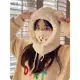 Chapéu de orelhas de urso Kawaii capa de cachecol 3 em 1 gorro de lã de lã de ovelha gorro de malha em oferta