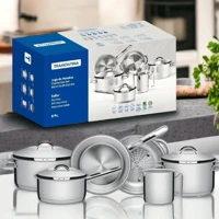 Imagem da promoção Jogo de Panelas Tramontina Solar 6 Peças Indução Aço Inox