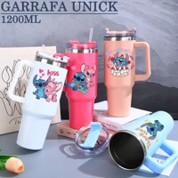 Imagem da promoção Caneca Stitch Térmica Inox 1200ML Garrafa Térmica Inoxidável com tampa e canudo