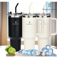 Imagem da promoção ROMANTIC CROWN Copo Termico de Aço Inoxidável com Tampa de Vedação e Tubo de Aço Inoxidável