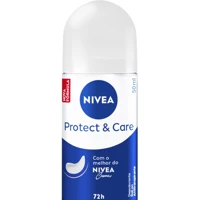 NIVEA Desodorante Antitranspirante Roll-on Protect & Care 50ml, Proteção 72h, Cuidado Suave, Axilas  em oferta