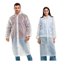 Kit 2 Capa De Chuva Reforçada Pvc Transparente Resistente Transparente Único em oferta