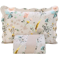 Imagem da oferta Kit Cobre Leito Colcha Solteiro 2 Peças Boutis Estampada Dupla Face Porta Travesseiro Aba