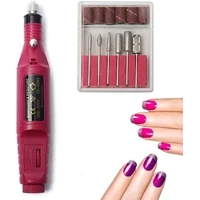 Kit Para Manicure e Pedicure Elétrica Profissional Máquina de Lixar Unhas Bivolt 110 a 240v Velocida em oferta