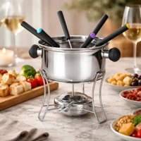 Imagem da oferta Aparelho Para Fondue Inox 10 Peças Inclui Fogareiro E Base 6 Garfos