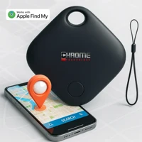 Imagem da oferta Mini Localizador Rastreador Smart Tag Gps Com Cordão Chaveiro Cor Preto Compatível Com iPhone Apple 