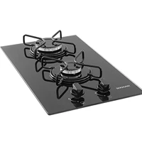 Imagem da oferta Suggar Cooktop a Gás Vidro Preto 2 Queimadores Esmaltados Compacto