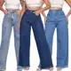 Calça Jeans Feminina Cintura Alta Wide Leg em oferta