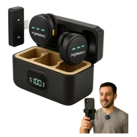 Imagem da oferta Microfone Lapela Mymotors Preto Sem Fio Tipo C