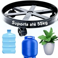 Suporte Para Botijão De Gás Vasos Galão Base Com Rodinha em oferta
