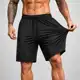 Shorts Esportivo Masculino Slim Fit Com Elastano Poliamida em oferta
