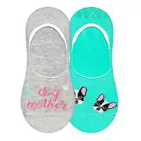 Kit Meia Cia da Meia Sapatilha com Silicone 2 Peças Feminino 34/39 em oferta na Magazine Luiza