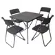 Conjunto de Mesa para Área Externa Tubo de Aço - Dobrável com 4 Cadeiras Nell CJM-PT1 em oferta