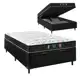 Cama Box Casal Baú Colchão de Espuma Semi Ortopédico Extra Firme Resistente Cinza 138x188x52cm Supor em oferta