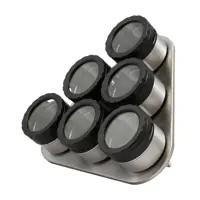 Jogo de Porta-Condimentos com Suporte Moon 7 Peças - C de Casa em oferta na Camicado