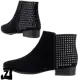 Bota Biker Via Uno C/ Apliques Salto Baixo Feminina em oferta