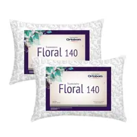 Kit 2 Travesseiro Floral Encanto Branco Puro Casa Dona em oferta na Ponto Frio