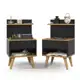 Kit com 2 Mesa de Cabeceira Retrô Com 1 Gaveta Sleep Decor - Cores em oferta