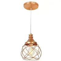 Lustre Pendente Esfera Aramado Cobre 15cm - MARRYLUZ em oferta na Magazine Luiza