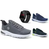 Tênis Caminhada Masculino Academia + Relógio Digital LED Esportivo em oferta na Netshoes