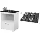 Kit Balcão Cooktop 1 Porta BR C/Fogão Cooktop 4 Bocas - KAIKI MÓVEIS em oferta