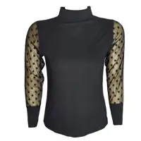Blusa Feminina Plus Size Manga Longa em Tule Confortável Soltinha Social - BLUSA PLUS SIZE MANGA LON em oferta na Magazine Luiza