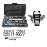 Jogo De Ferramentas 46 Peças Com Soquetes e kit de Chave - STARFER em oferta na Magazine Luiza