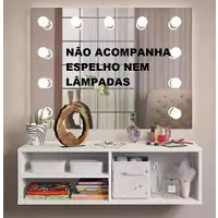 Penteadeira Camarim Suspensa Branca P/ Quarto - ClickForte em oferta na Magazine Luiza